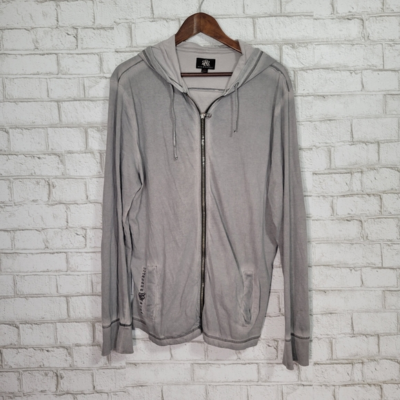 Rock & Republic Shirts Rock Republic Gray Hooded Full Zip